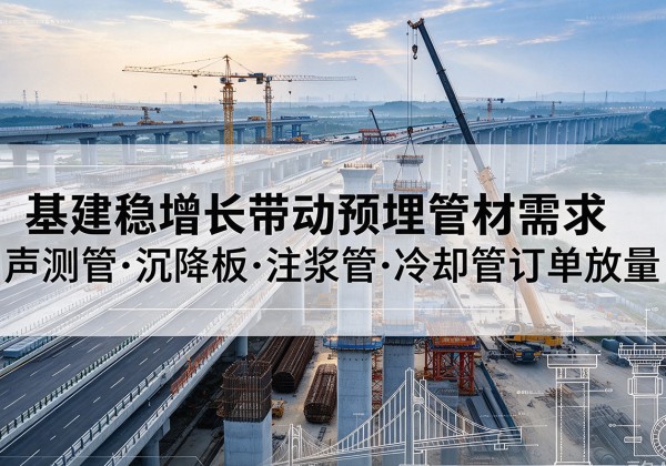 汝城基建稳增长带动预埋监测管材需求，声测管、沉降板、注浆管订单持续放量